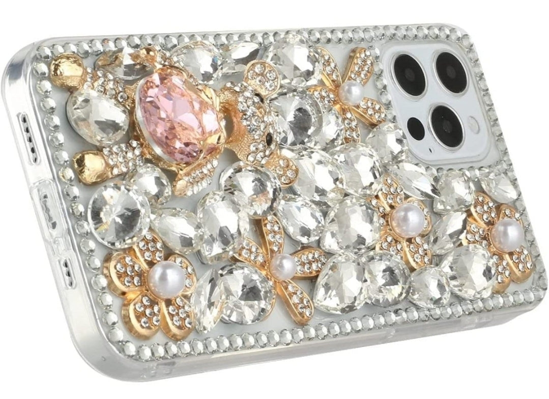 iPhone 13 Pro Max Silver Panda Floral