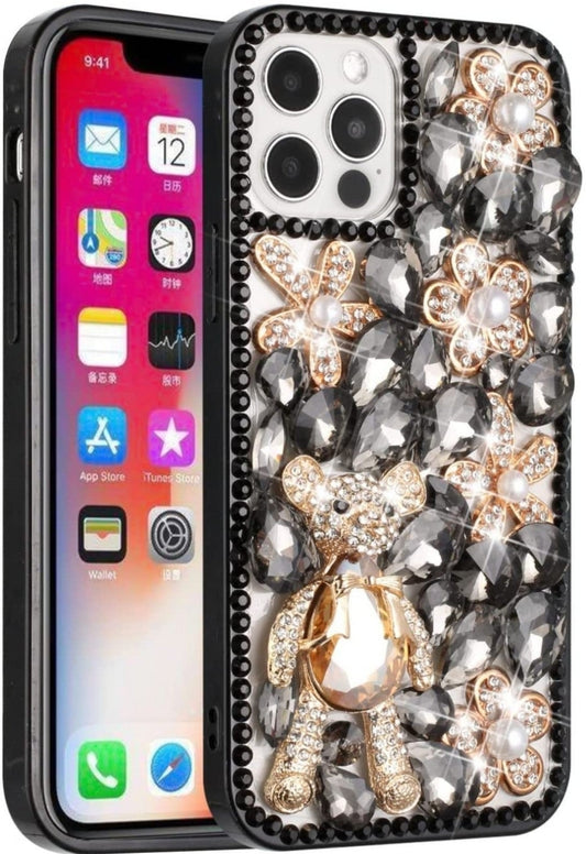 iPhone 13 Pro Max Black Panda Floral