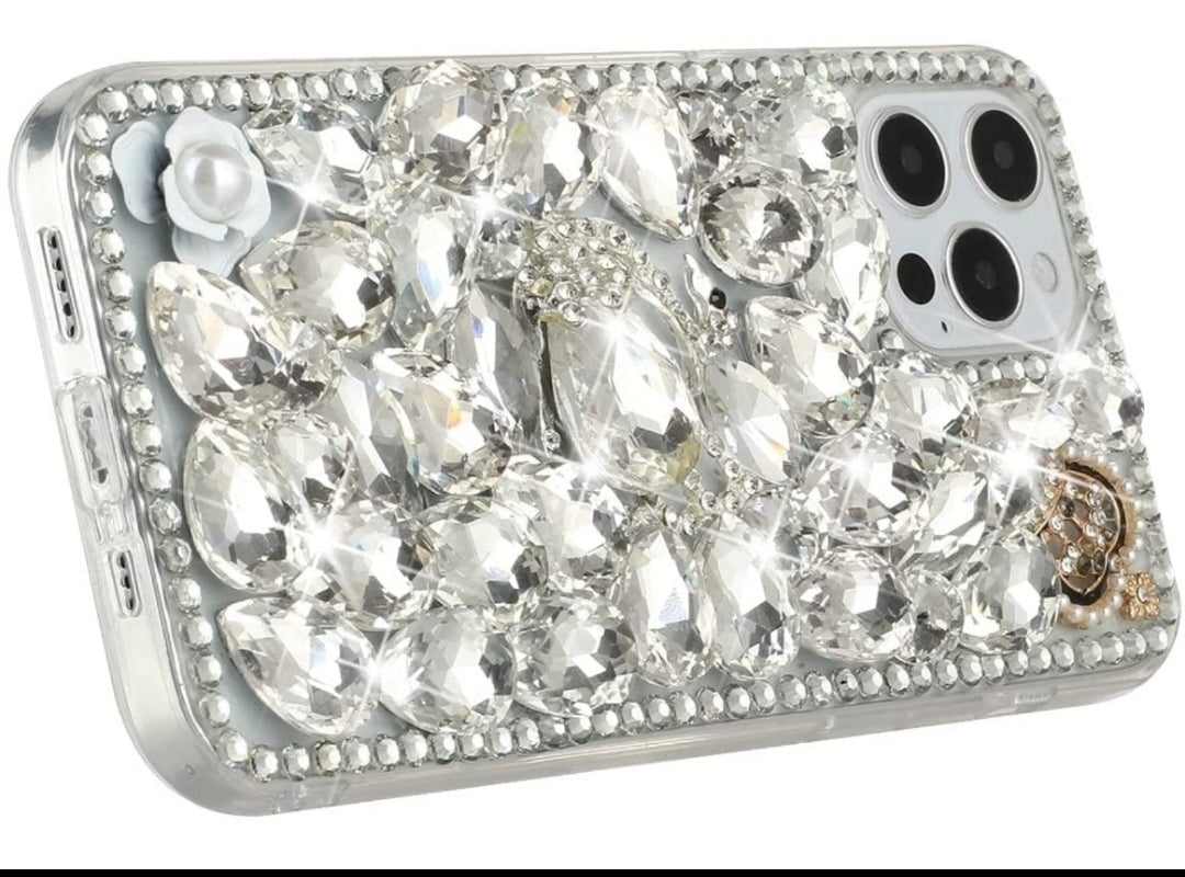 iPhone 13 Pro Silver Swan Crown Pearl