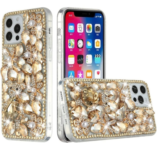 iPhone 13 Pro Gold Panda Floral