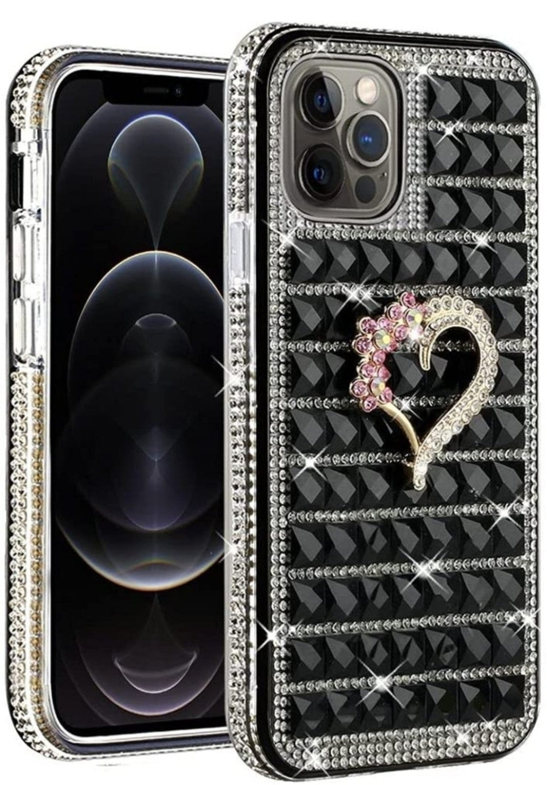 iPhone 13 Pro Max Heart On Black