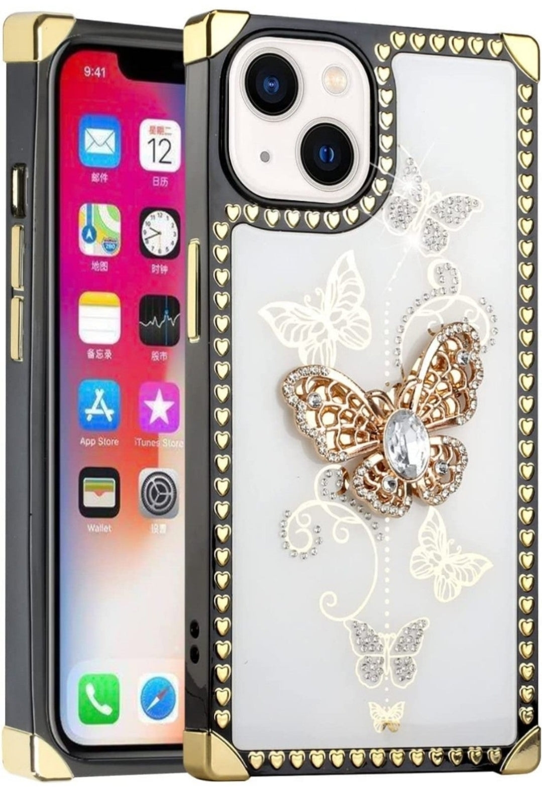 iPhone 13 Pro Garden Butterflies White