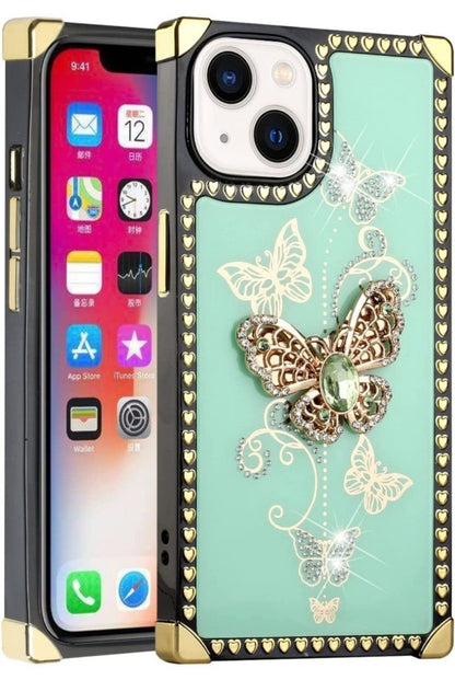 iPhone 13 Pro Garden Butterflies Teal