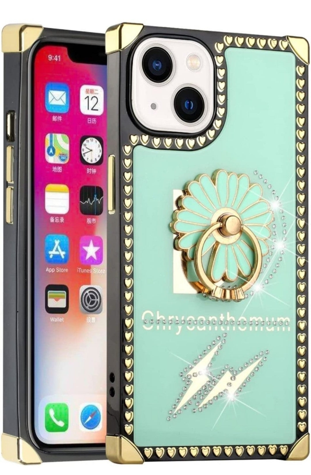 iPhone 13 Pro Flower Ring Teal