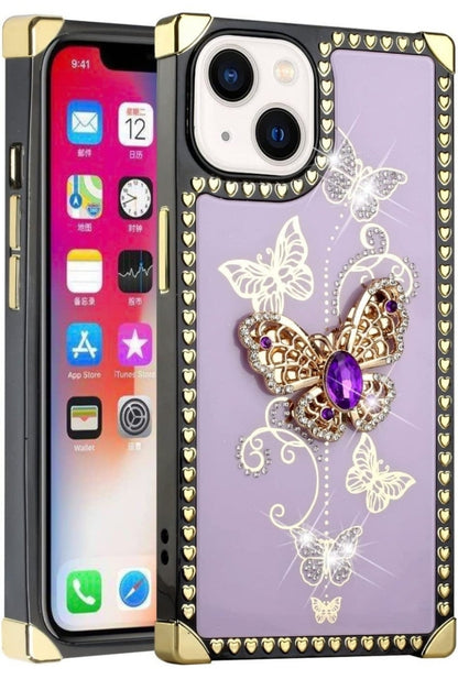 iPhone 13 Pro Garden Butterflies Purple